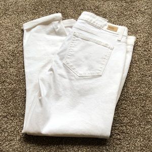 Paige Kylie Crop W/ Roll Up White NWT Jeans